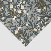 Floral pattern on  dusty blue-gray background 薄葉紙 (詳細)