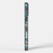 Floral pattern on green leaves blue background Case-Mate iPhoneケース (裏面 / 右)