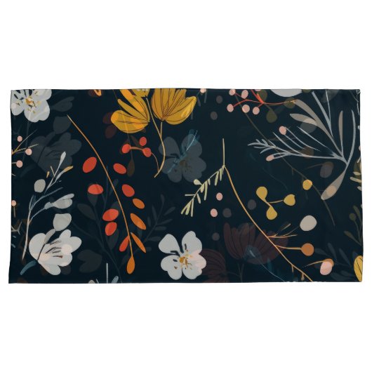 Floral Pattern Pair King 枕カバー (正面右)