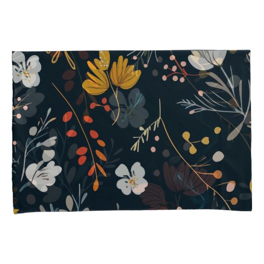 Floral Pattern Pair Standard 枕カバー (正面右)