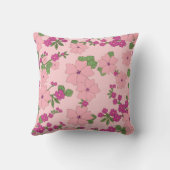 Floral pattern, pastel violet and purple, クッション (裏面)