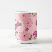 Floral pattern, pastel violet and purple, コーヒーマグカップ (中央)