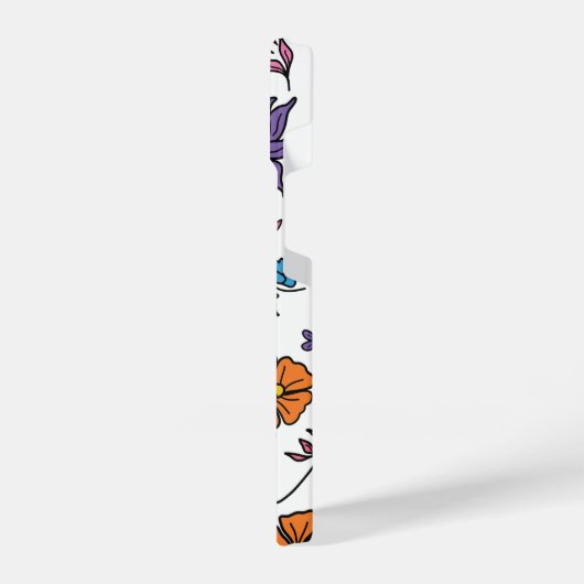 Floral Pattern Phone Case iPhoneケース (左側面)