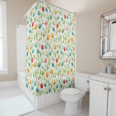 Floral Pattern Shower Curtain シャワーカーテン (インサイチュ)
