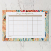 Floral Pattern Tearaway Calendar – Large Paper Pad ペーパーパッド (正面)