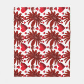 Floral pattern  throw blanket フリースブランケット (正面)