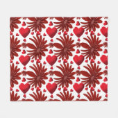 Floral pattern  throw blanket フリースブランケット (正面(横))