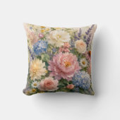 Floral Pattern Throw Pillow Cover クッション (正面)