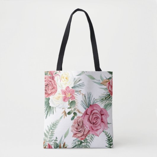 Floral Pattern Tote Bag トートバッグ (正面)