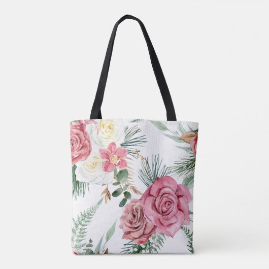 Floral Pattern Tote Bag トートバッグ (裏面)