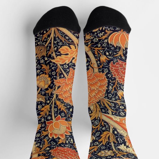 Floral Pattern, William Morris ソックス (上部)
