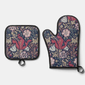Floral Pattern, William Morris 鍋つかみ&鍋敷きセット (正面)
