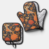 Floral Pattern, William Morris 鍋つかみ&鍋敷きセット (正面/裏面)