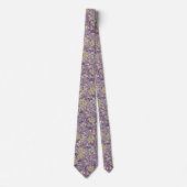 Floral pattern William Morris inspired purple ネクタイ (正面)