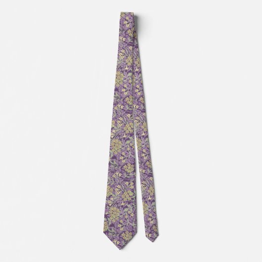 Floral pattern William Morris inspired purple ネクタイ (正面)