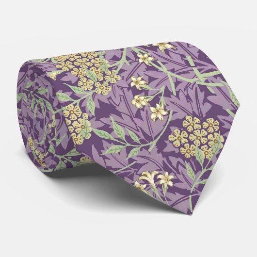 Floral pattern William Morris inspired purple ネクタイ (ロール)