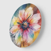 Floral Pattern with a Hint of Romance ラージ壁時計 (傾斜)