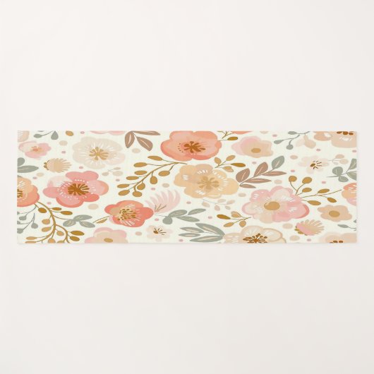 Floral pattern Yoga Mat ヨガマット (正面(横))