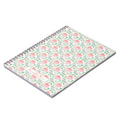 Floral patterned pink and orange ノートブック (左側)