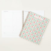 Floral patterned planner in pink and orange プランナー手帳 (ディスプレー)