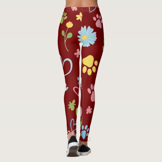 Floral Paw Print Leggings レギンス (裏面)