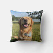 Floral Paw Print Pet Advocate Design クッション (裏面)