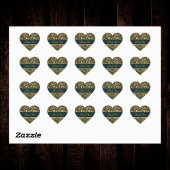 Floral Peach Green Cream William Morris Inspired  ハートシール