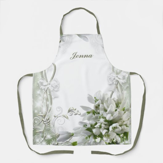 Floral Personalized エプロン (正面)