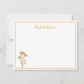 Floral Personalized Custom Note Card ノートカード (正面)