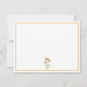 Floral Personalized Custom Note Card ノートカード (裏面)