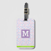 Floral Personalized Monogram  ラゲッジタグ (正面縦)