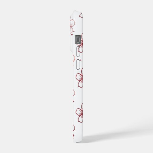 floral phone case iPhoneケース (左側面)