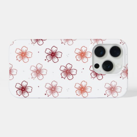 floral phone case iPhoneケース (裏面横)