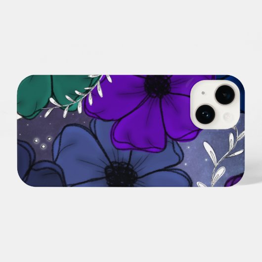 Floral phone case iPhoneケース (裏面横)