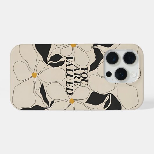  Floral Phone Case – Minimal Self Love iPhoneケース (裏面横)