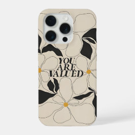  Floral Phone Case – Minimal Self Love iPhone 15 Proケース