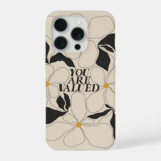  Floral Phone Case – Minimal Self Love iPhoneケース (裏面)