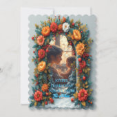 Floral Photo Arch Christmas, Personalized Winter シーズンカード (正面)