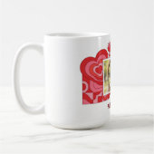 Floral Photo Mug Red Pink Happy Valentine Gift コーヒーマグカップ (左)