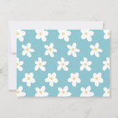  Floral Photo Preschool Graduation 招待状 (裏面)