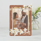 Floral Photo Save the Date 招待状 (スタンド正面)