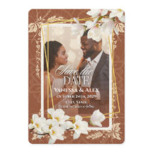 Floral Photo Save the Date 