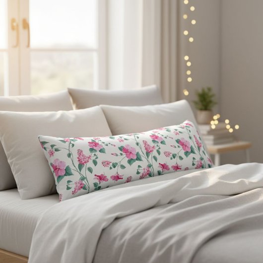 floral pillow, flower print pillow, decorative ボディピロー