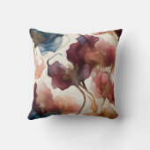 Floral Pillow – Modern Luxury Home Accent クッション (裏面)