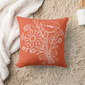 Floral Pillow with “GOOD DAY” クッション (ブランケット)