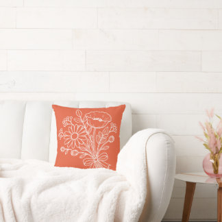 Floral Pillow with “GOOD DAY” クッション