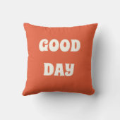 Floral Pillow with “GOOD DAY” クッション (裏面)