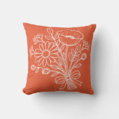 Floral Pillow with “GOOD DAY” クッション (正面)