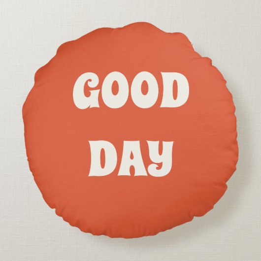 Floral Pillow with “GOOD DAY” ラウンドクッション (裏面)