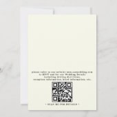Floral Pine Rustic Country Elegant QR Code Wedding 招待状 (裏面)